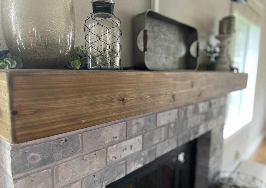 One of my first projects when I started woodworking was this fireplace mantel